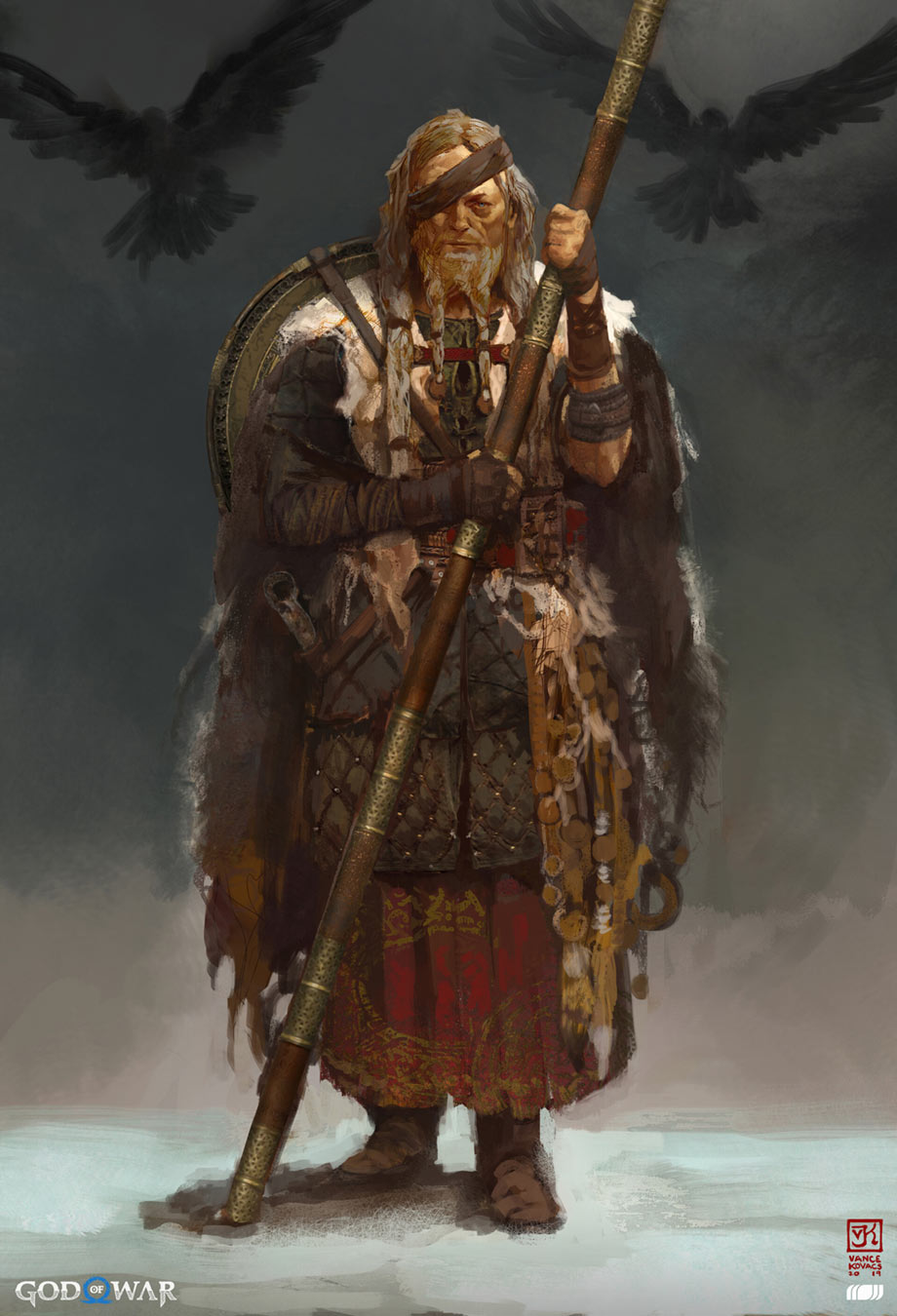 Odin the Traveler Concept Art from God of War Ragnar&ouml;k