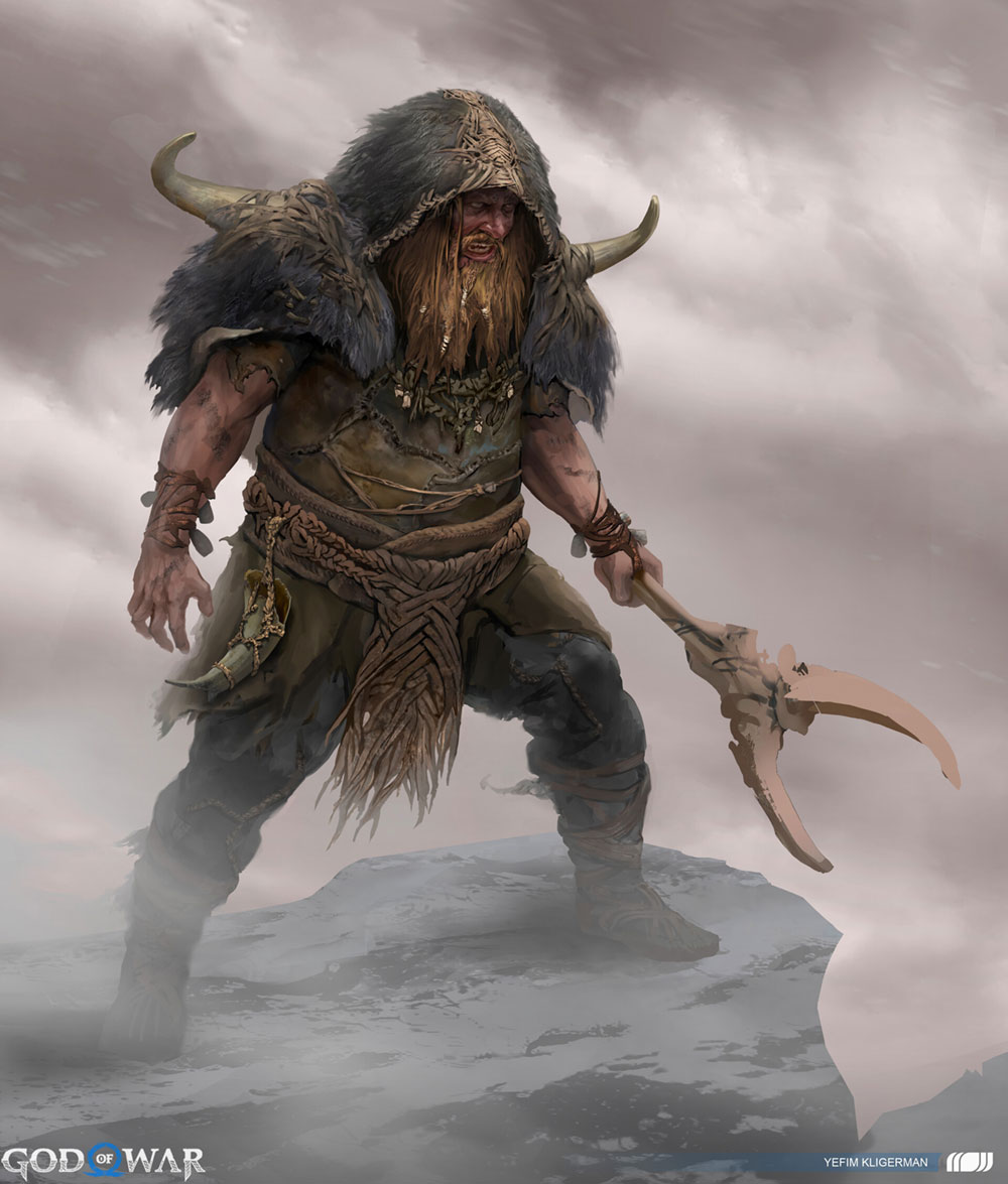 Ox Raider Concept Art from God of War Ragnar&ouml;k