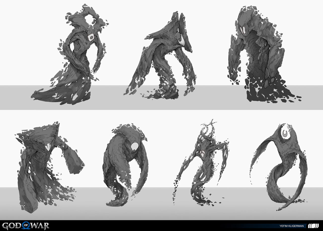 Particle Monster Sketches from God of War Ragnar&ouml;k
