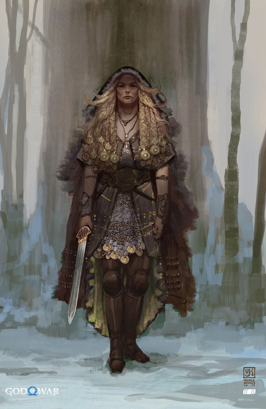 Sif Alternate Look Concept Art from God of War Ragnar&ouml;k