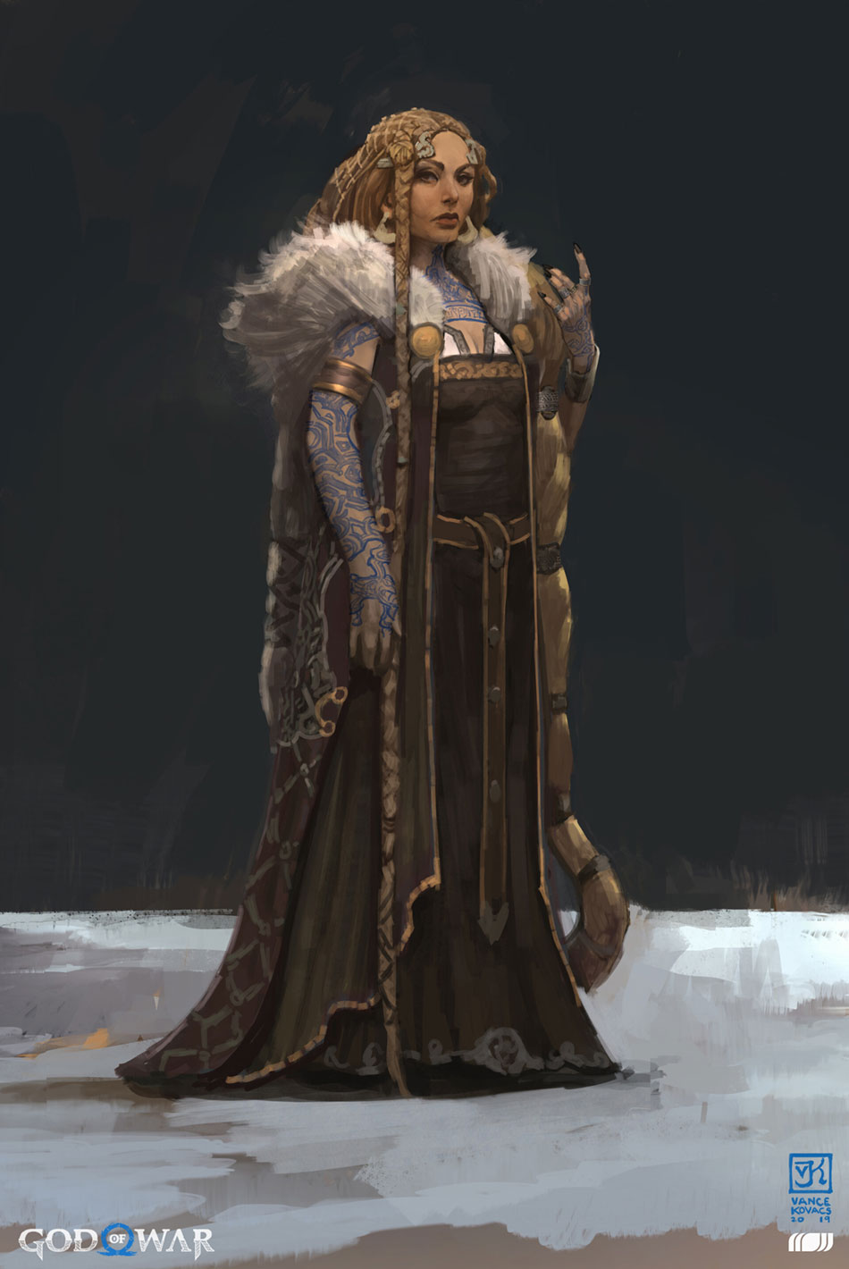 Sif Final Concept Art from God of War Ragnar&ouml;k