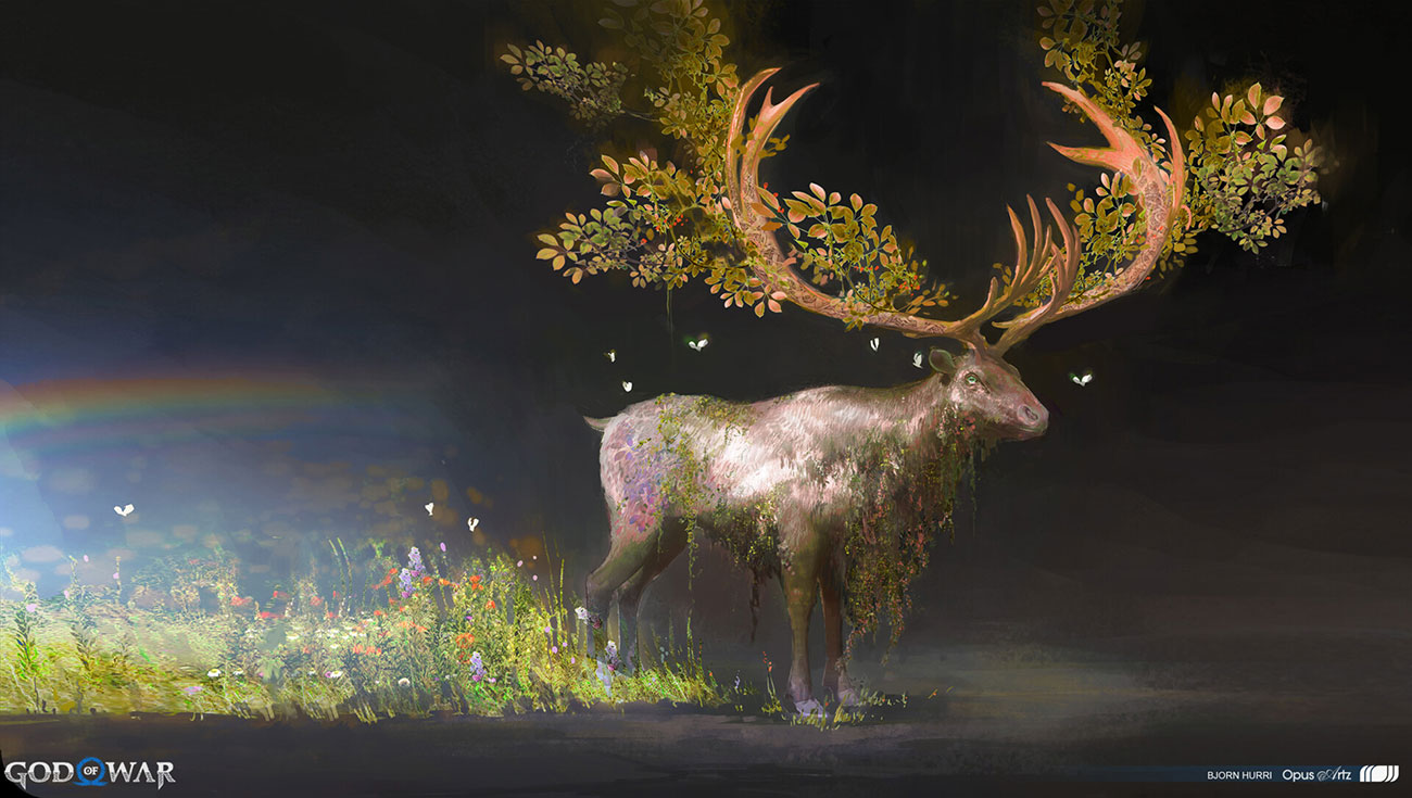 Stag of Summer Concept Art from God of War Ragnar&ouml;k