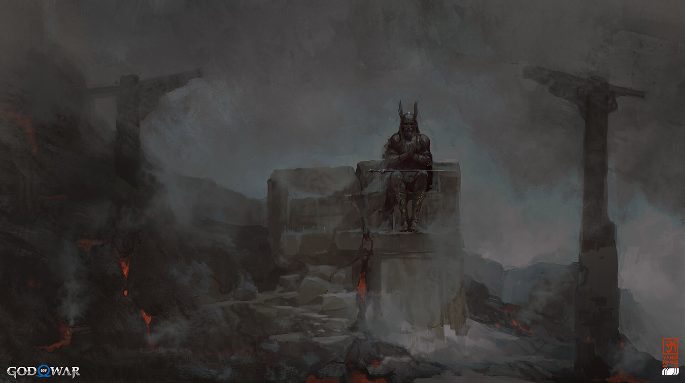 Surtr Awaits the End Art from God of War Ragnar&ouml;k