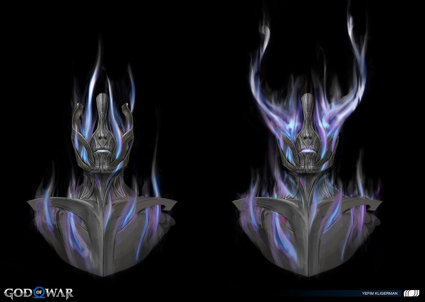 Surtr Face Concept Art from God of War Ragnar&ouml;k