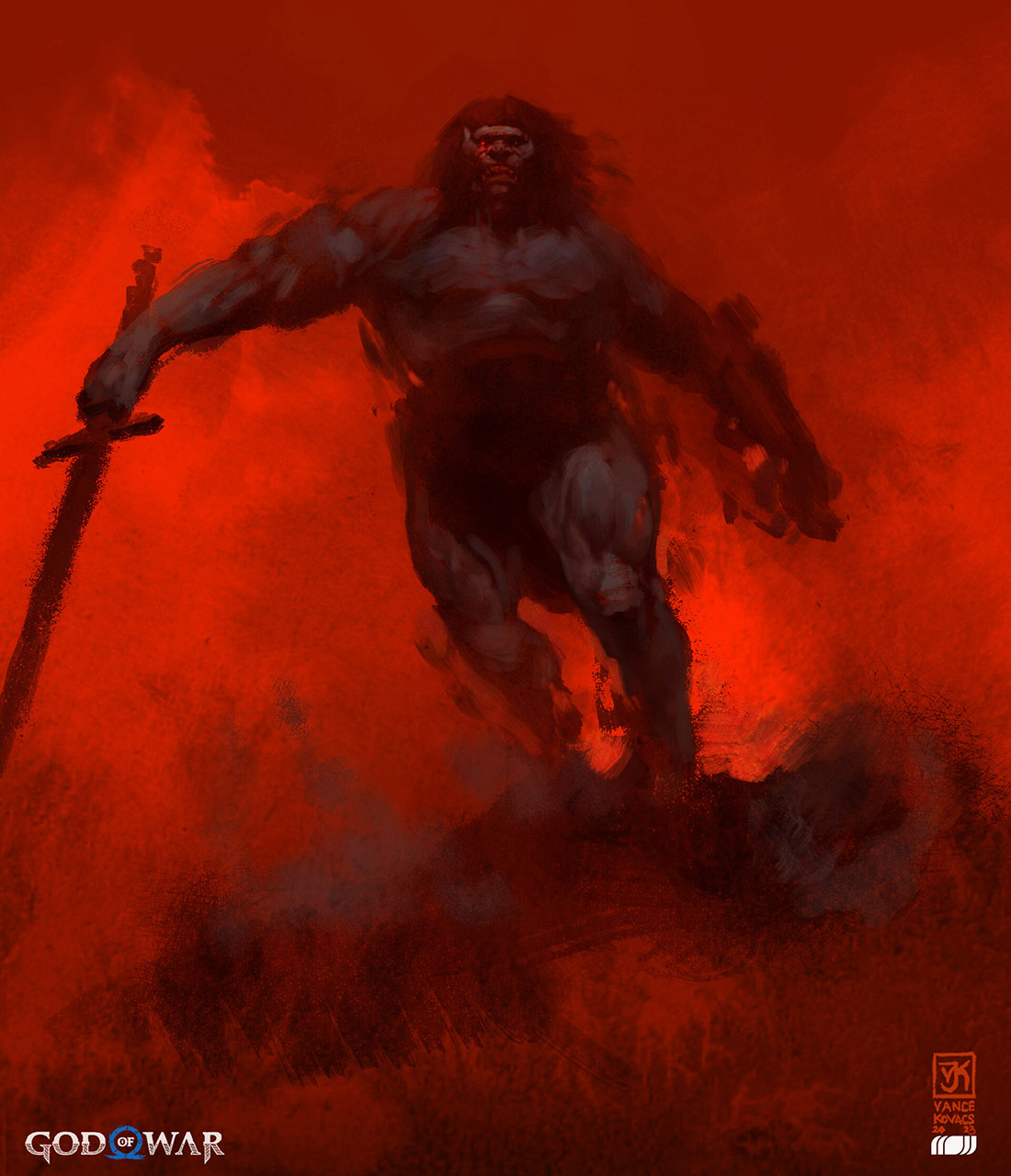 Surtr Fury Concept Art from God of War Ragnar&ouml;k