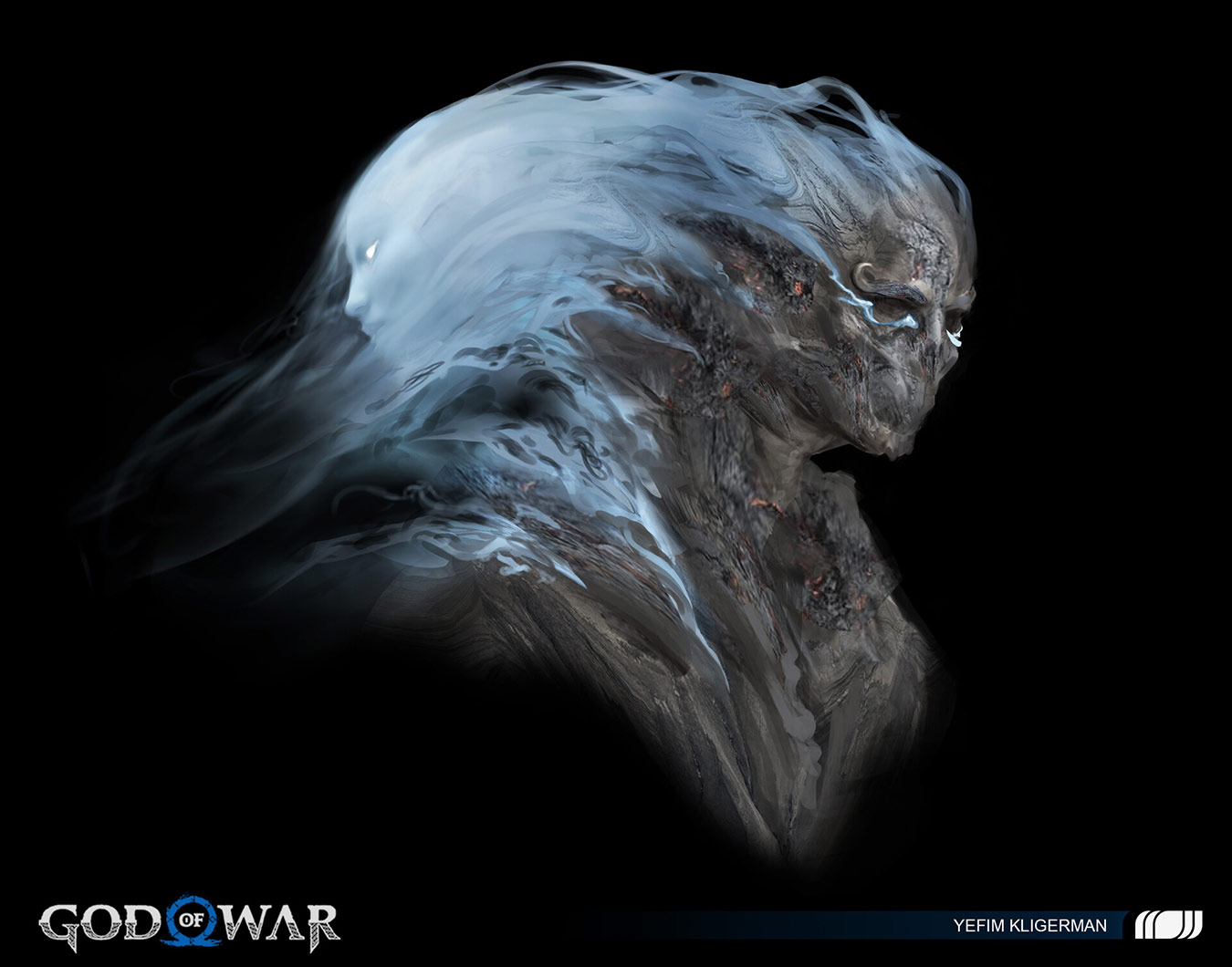 Surtr Head Concept Art from God of War Ragnar&ouml;k