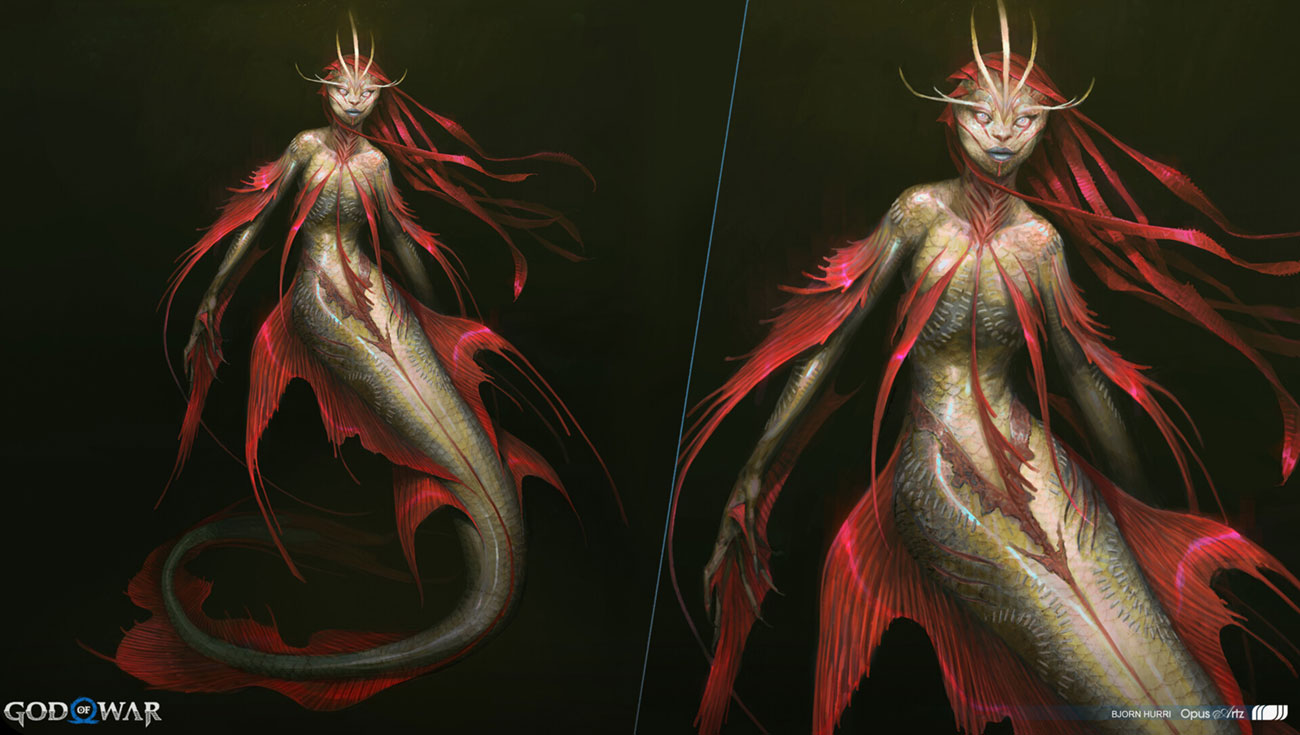 The Lady of the Forge Concept Art from God of War Ragnar&ouml;k