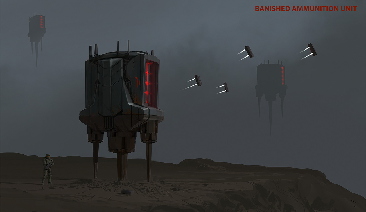 Banished Ammunition Unit Art from Halo Infinite