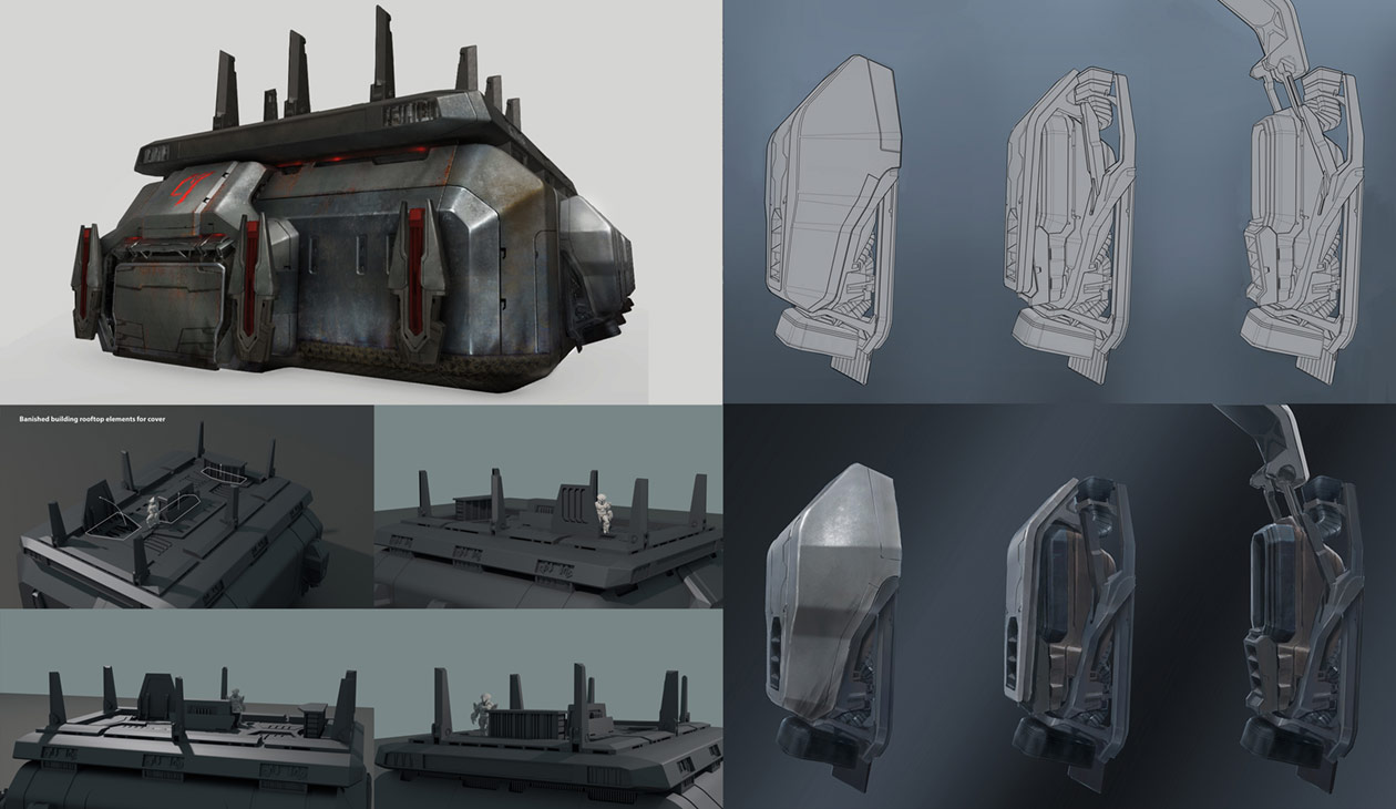 Banished Architecture Art from Halo Infinite