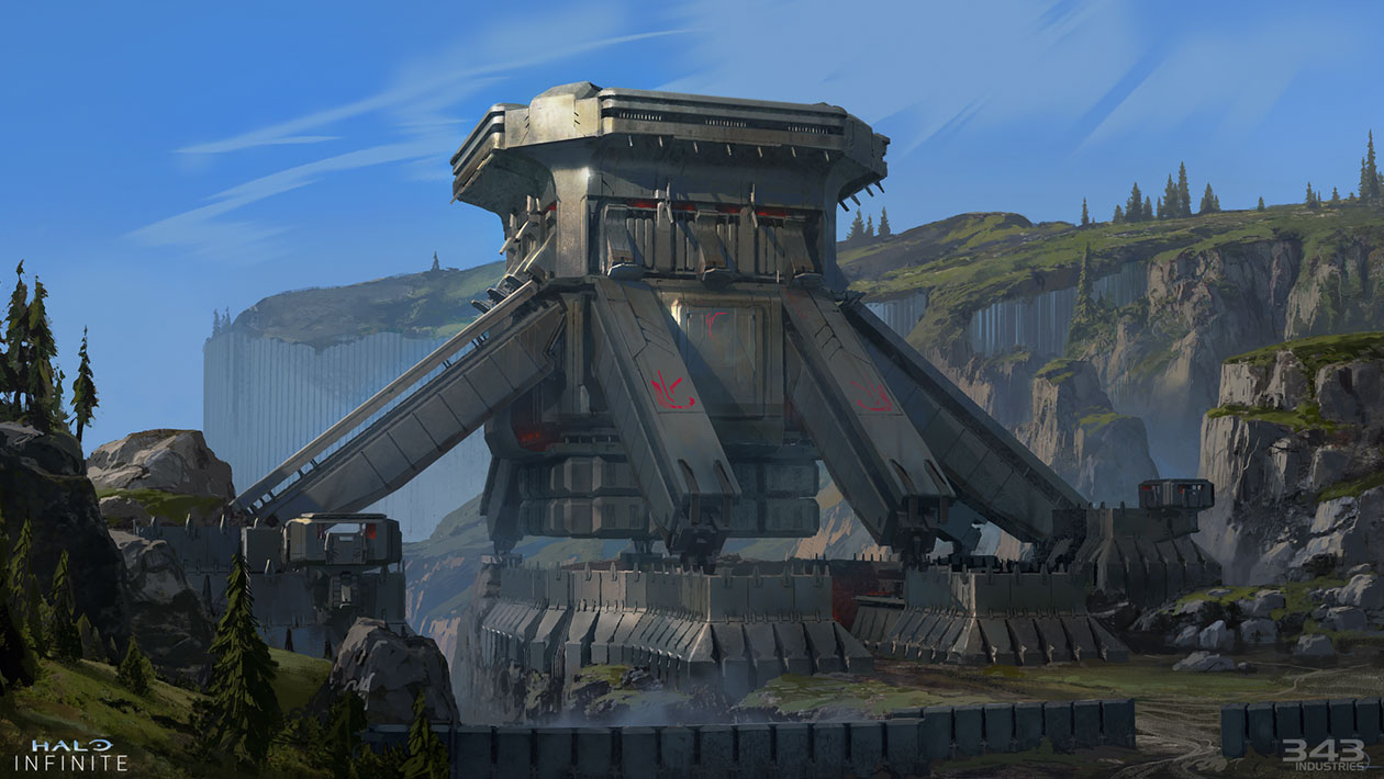 Banished Stronghold Concept Art from Halo Infinite