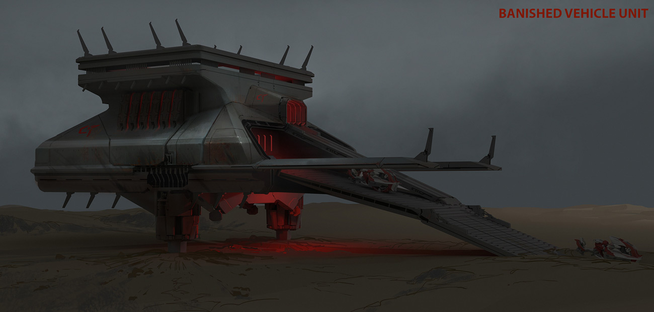 Banished Vehicle Unit Art from Halo Infinite