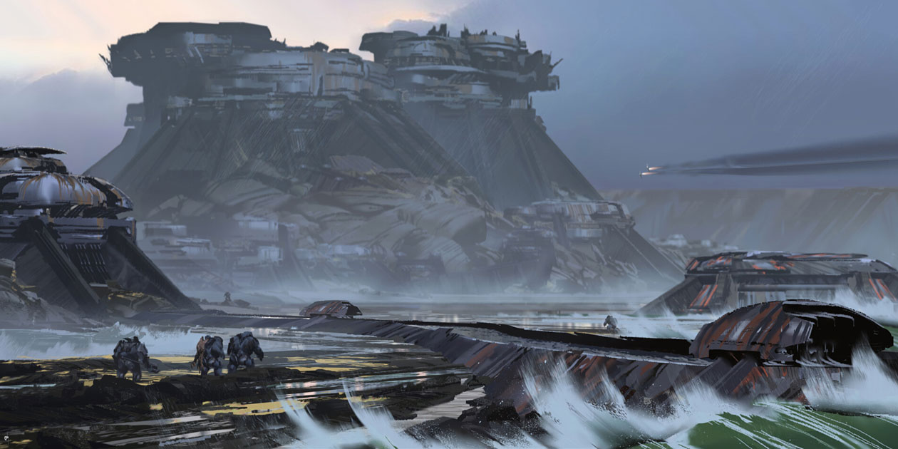 Brute Architecture Art from Halo Infinite