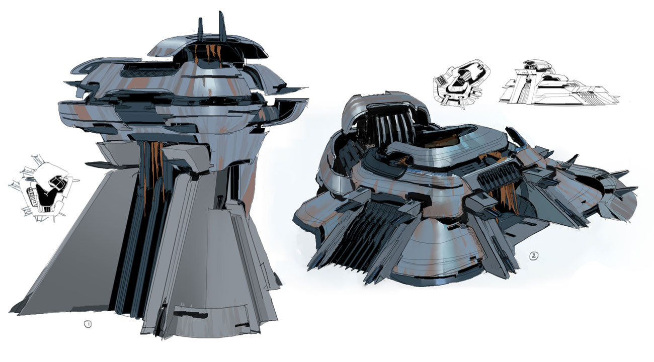 Brute Architecture Concept Art from Halo Infinite