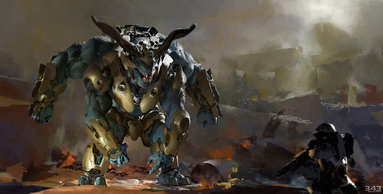 Brute Boss Fight Art from Halo Infinite