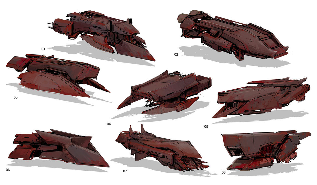 Brute Skiff Sketches from Halo Infinite