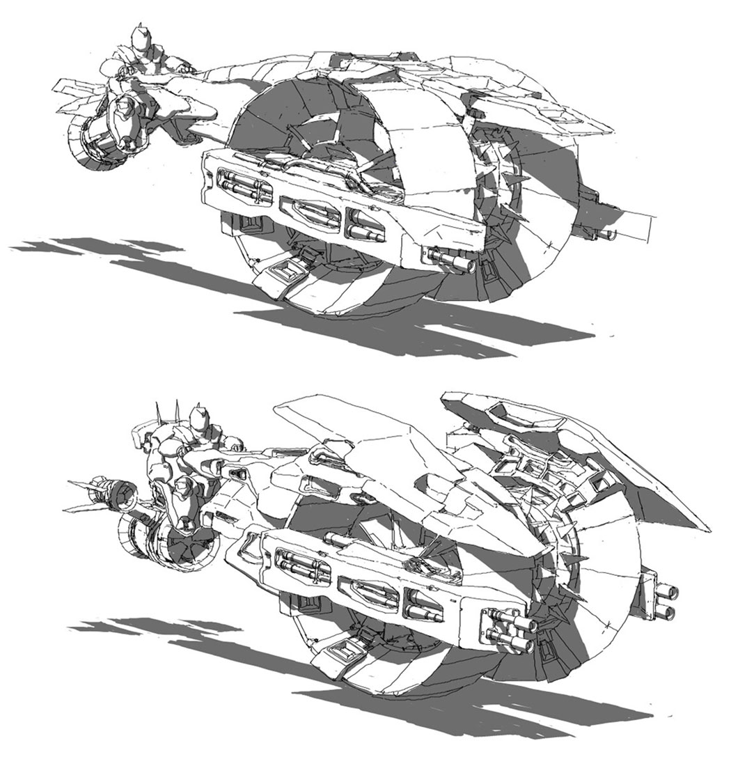 Brute Vehicle Sketch from Halo Infinite