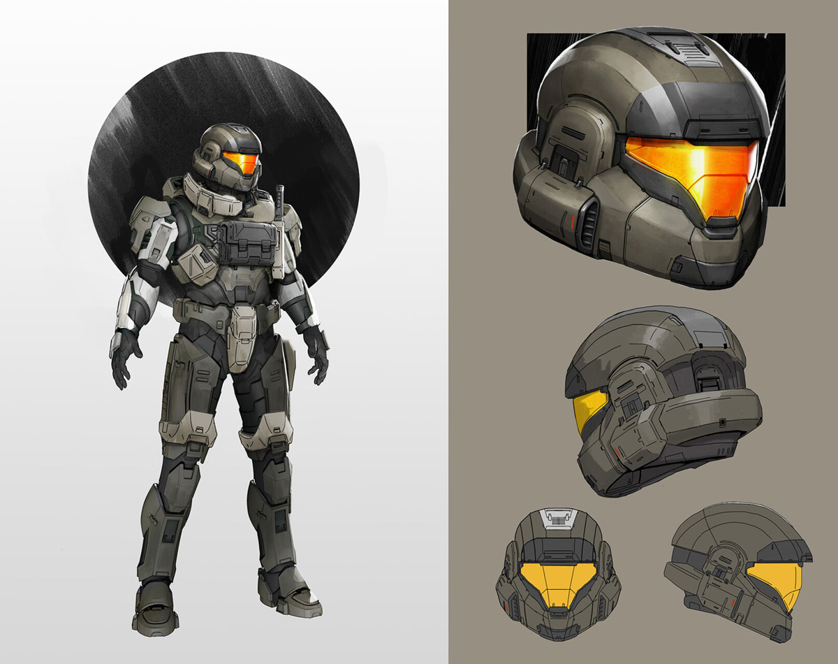 Firefall Armor and Helmet Art from Halo Infinite