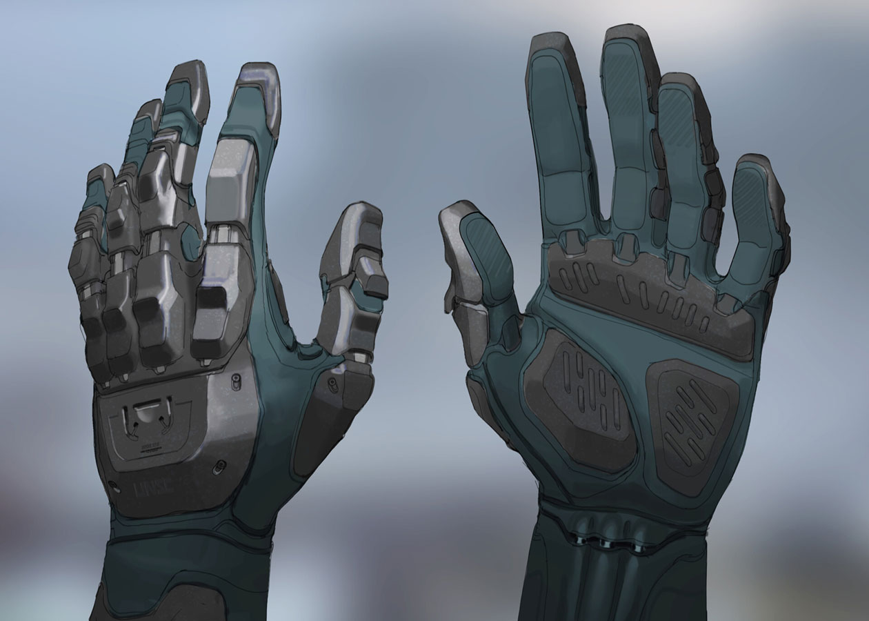Hands Armor Art from Halo Infinite