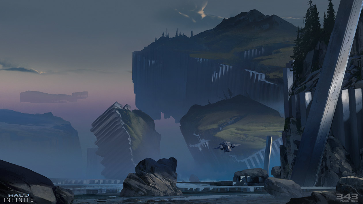 Installation 07 Fractured Surface Art from Halo Infinite