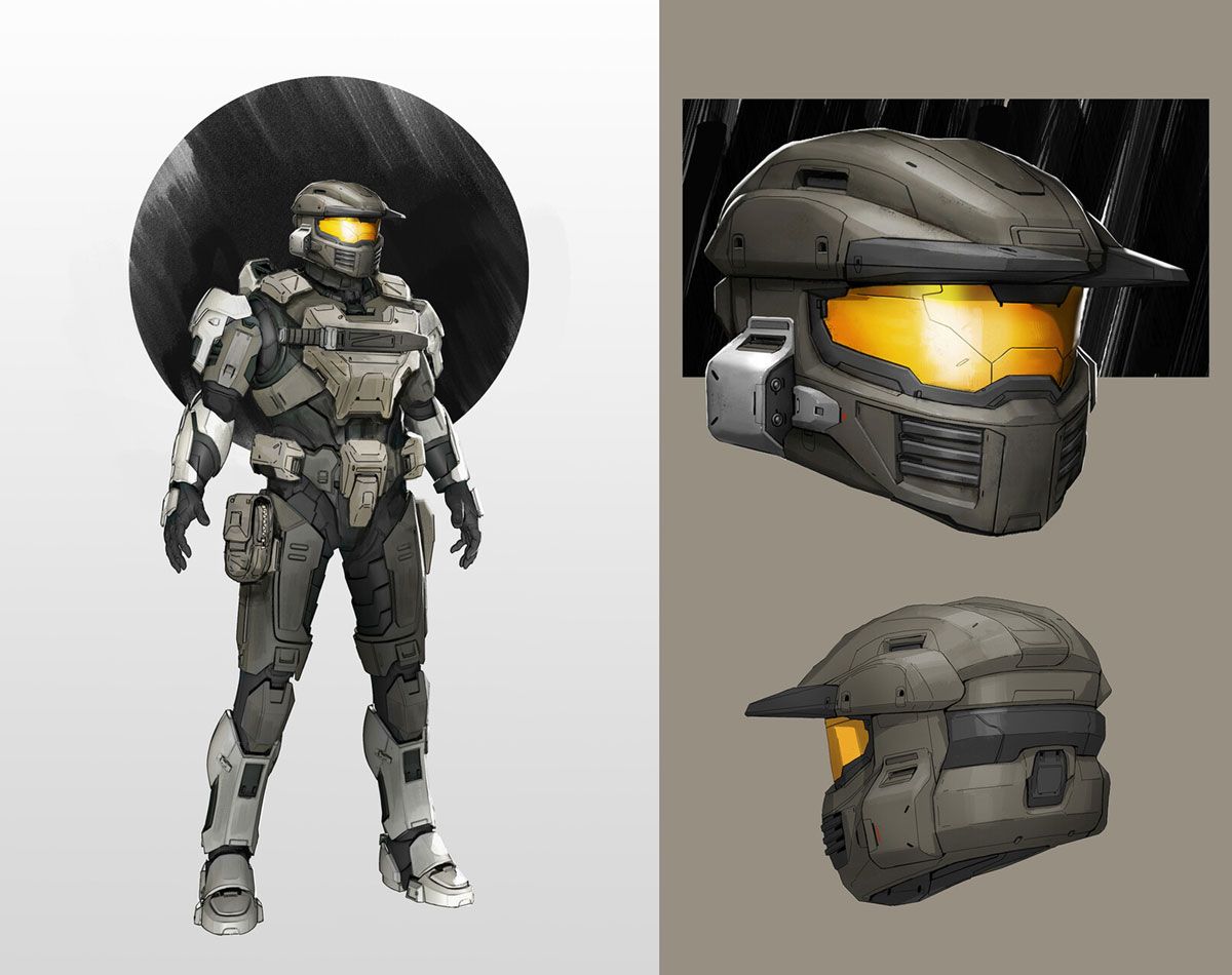 Mark V Zeta Armor and Helmet Art from Halo Infinite