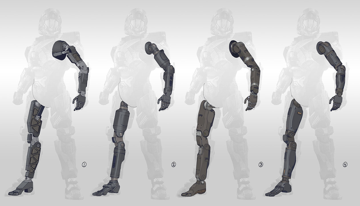 Prosthetics Concept Art from Halo Infinite