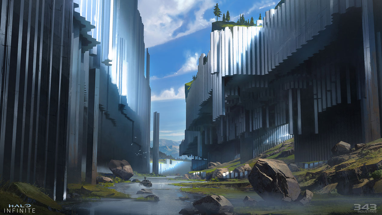 Ravine Concept Art from Halo Infinite