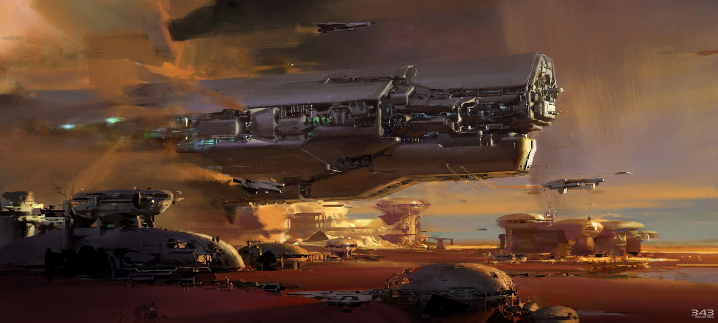 Ships Concept Art from Halo Infinite
