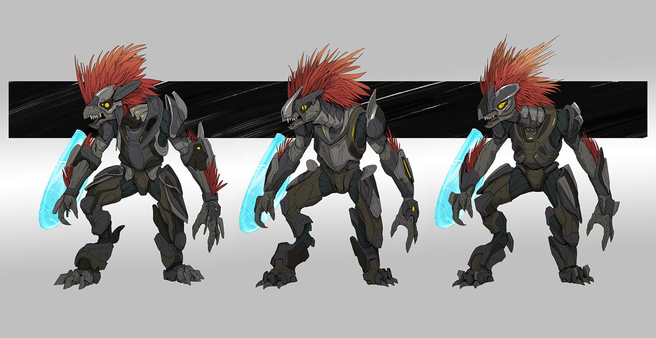 Skirmisher Sketches from Halo Infinite