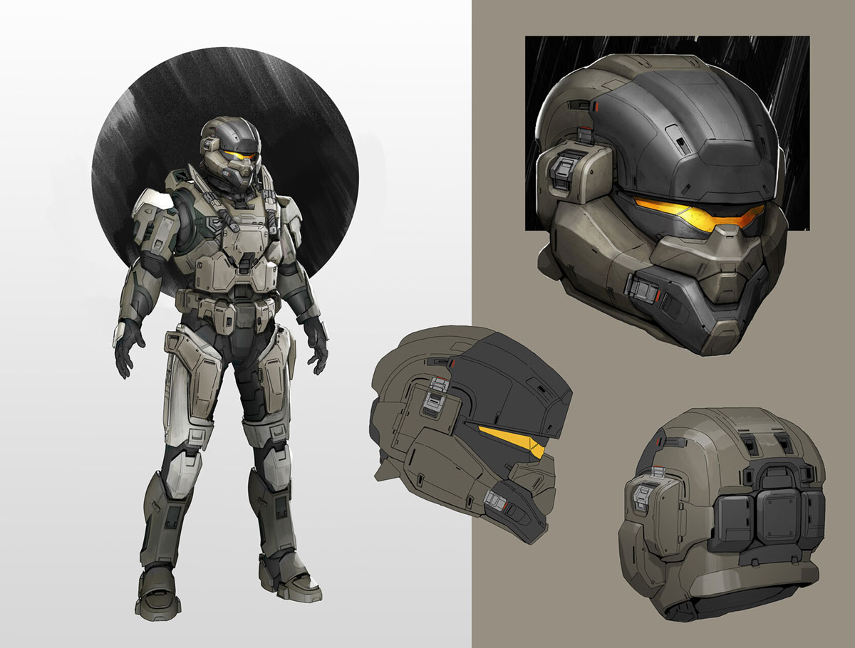 Soldier Armor and Helmet Art from Halo Infinite
