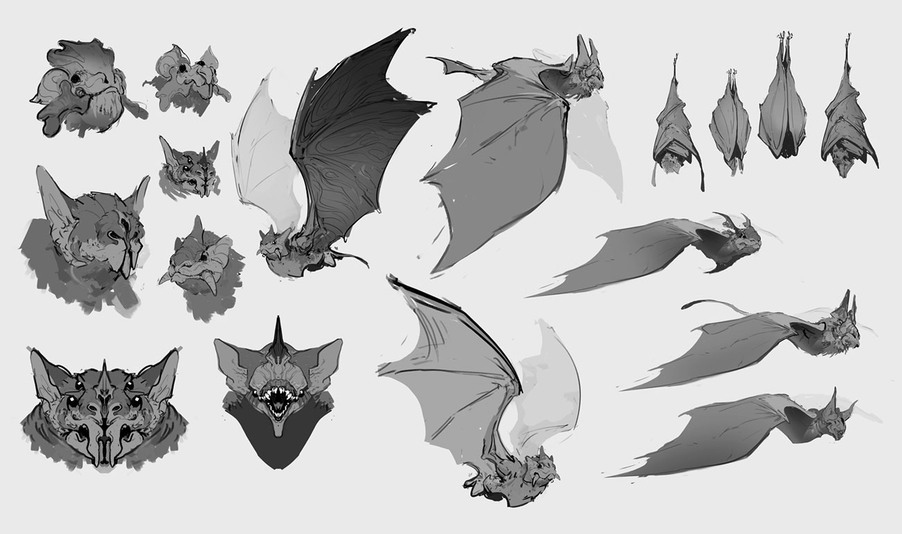 Space Bat Art from Halo Infinite