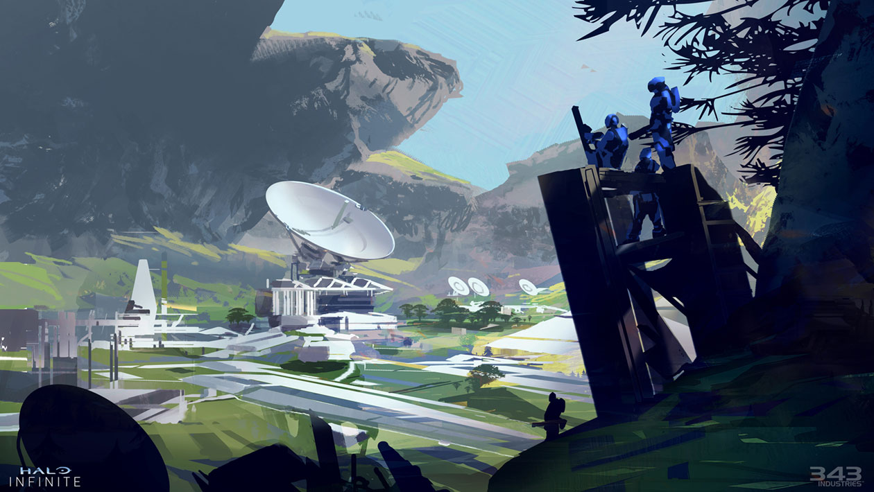 UNSC Base Concept Art from Halo Infinite
