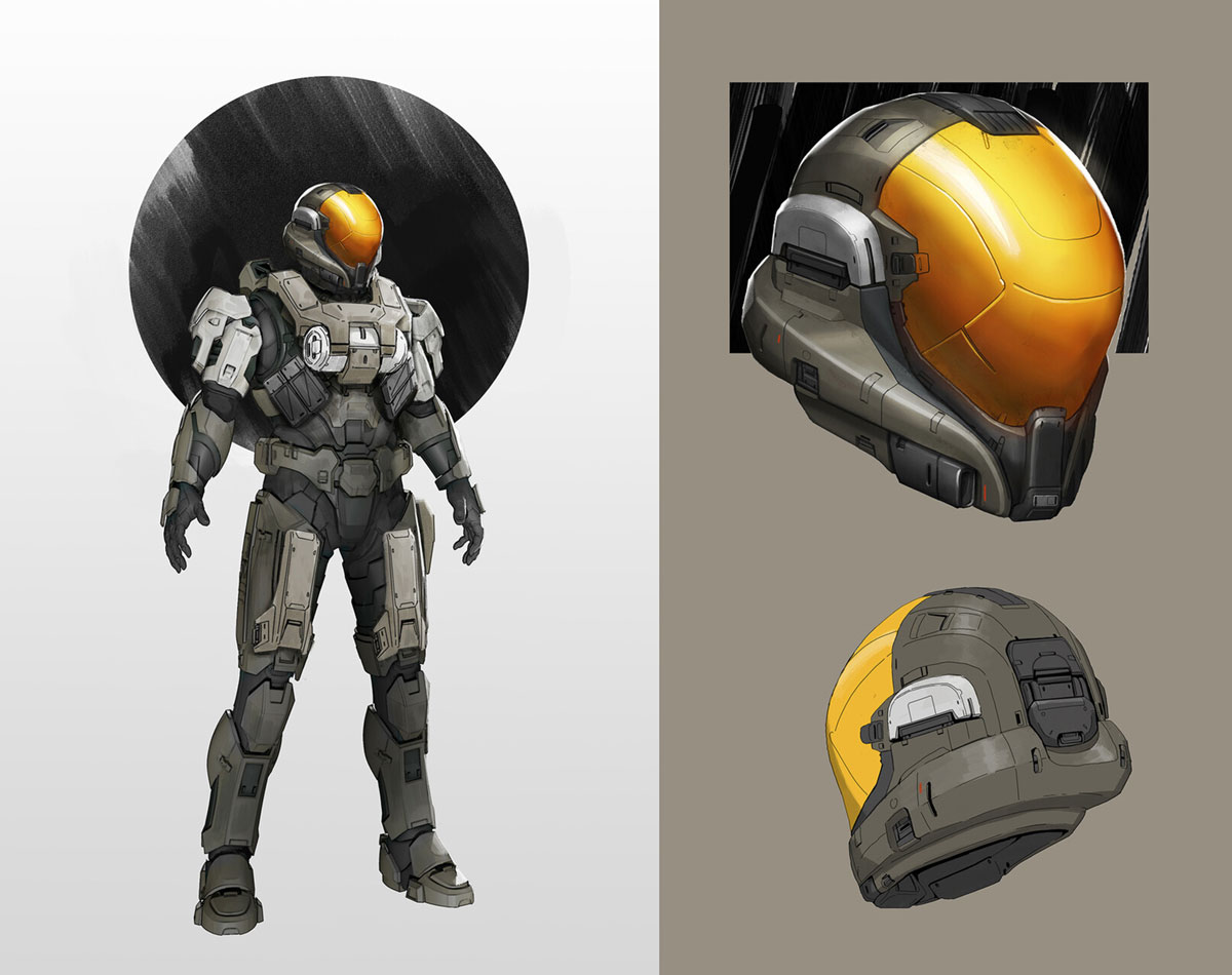 Zvezda Armor and Helmet Art from Halo Infinite