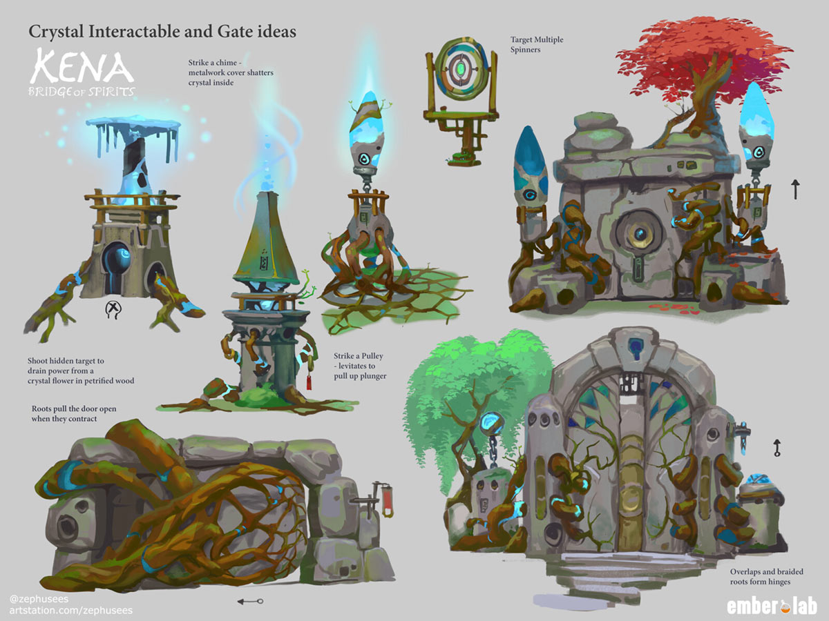 Crystal Interaction Art from Kena: Bridge of Spirits