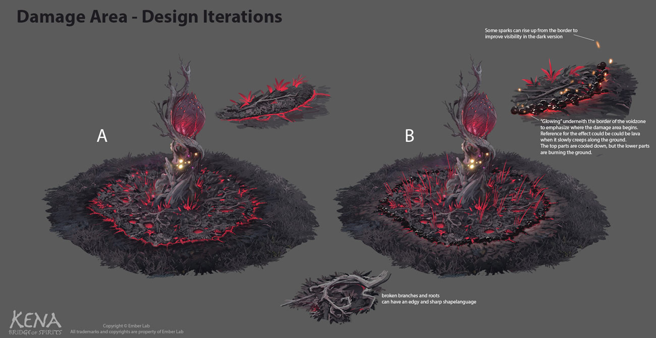 Deadzone Damage Area Art from Kena: Bridge of Spirits