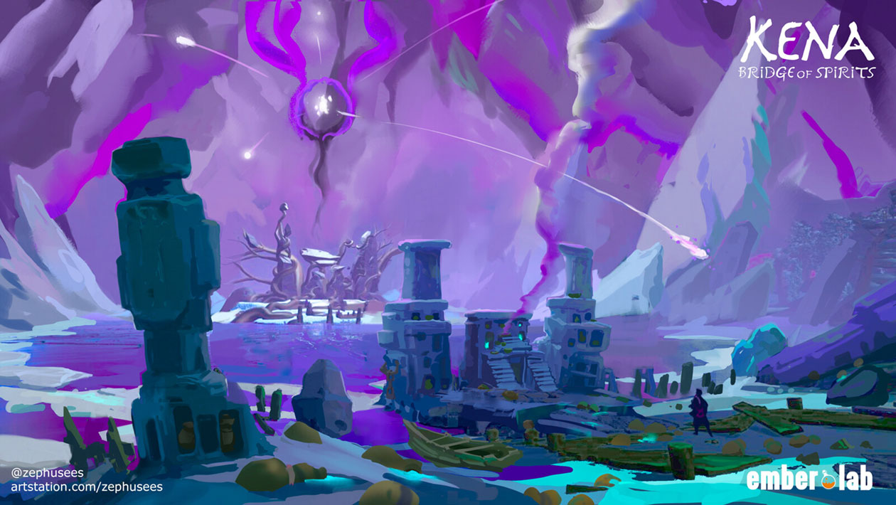 Docks Area Art from Kena: Bridge of Spirits