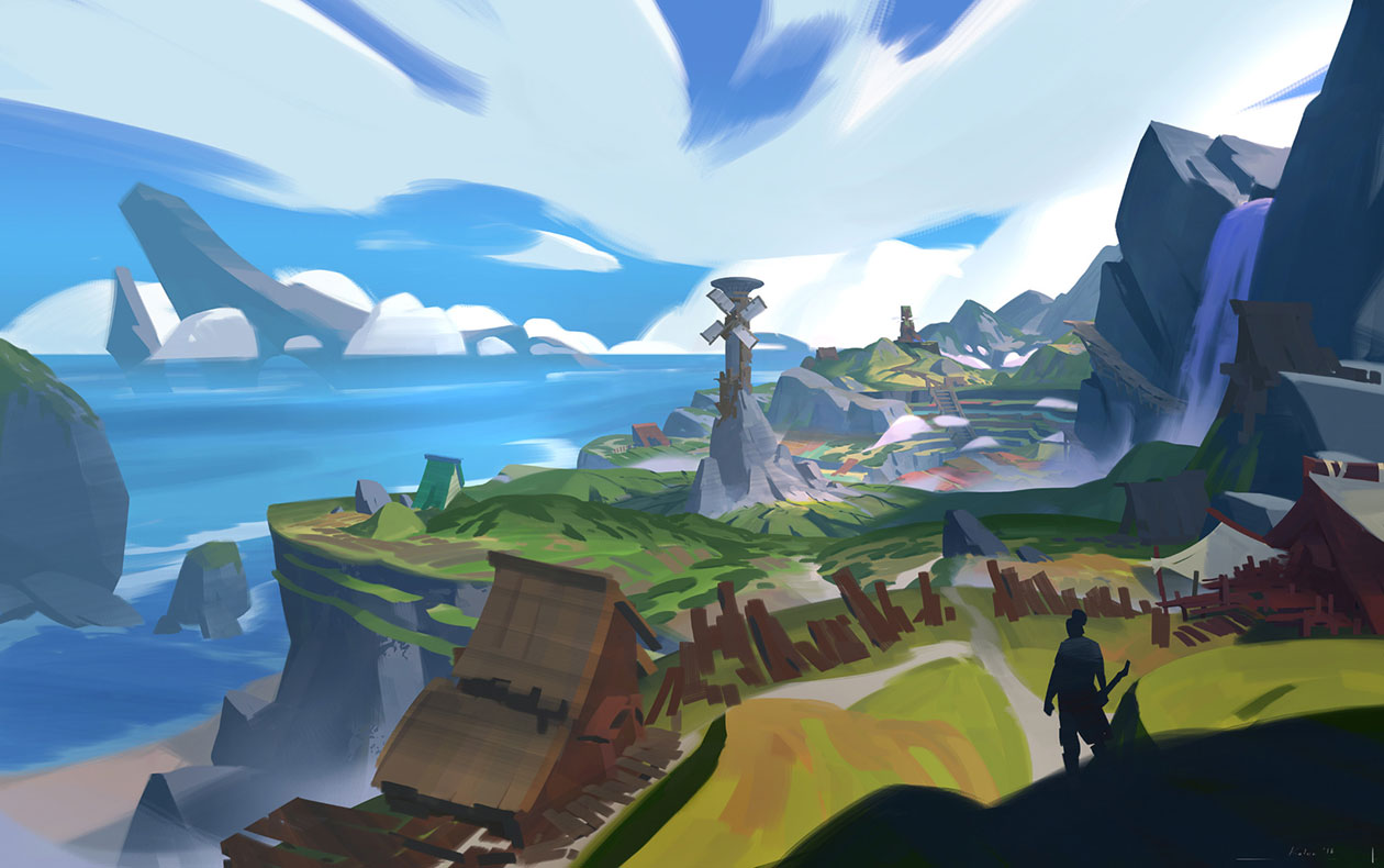 Environment Rough Art from Kena: Bridge of Spirits