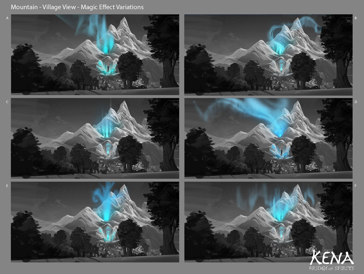 Mountain Effect Variations Art from Kena: Bridge of Spirits