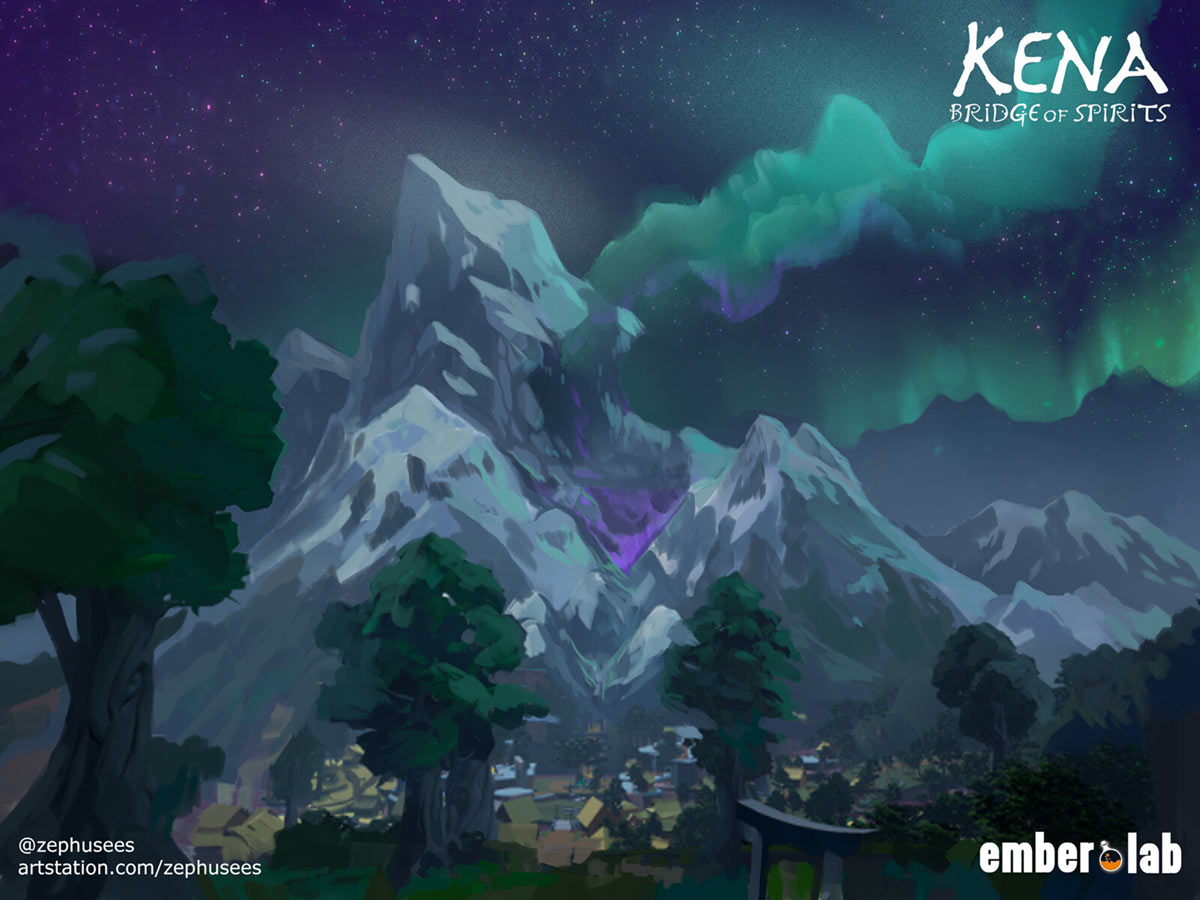 Mountain Village Art from Kena: Bridge of Spirits