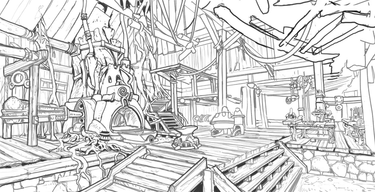 Workshop Sketch from Kena: Bridge of Spirits