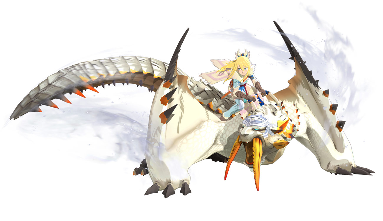 Avinia and Frostfang Art from Monster Hunter Stories 2: Wings of Ruin