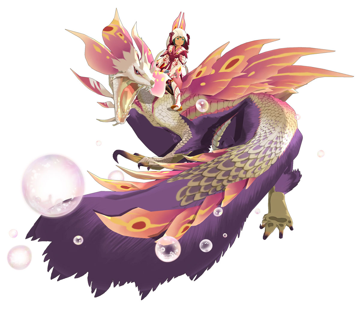 Mizutsune Rider Art from Monster Hunter Stories 2: Wings of Ruin