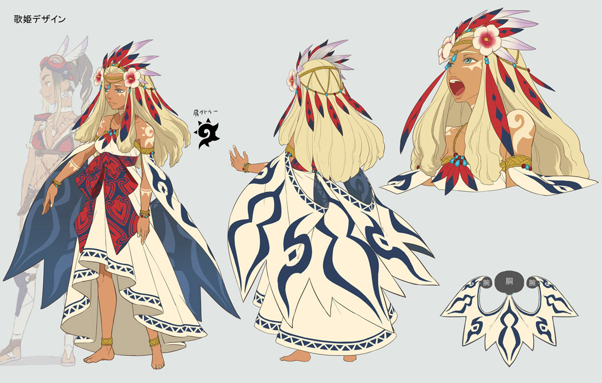 The Songstress Concept Art from Monster Hunter Stories 2: Wings of Ruin