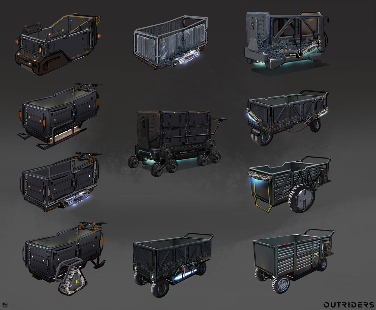 Cart Concepts from Outriders