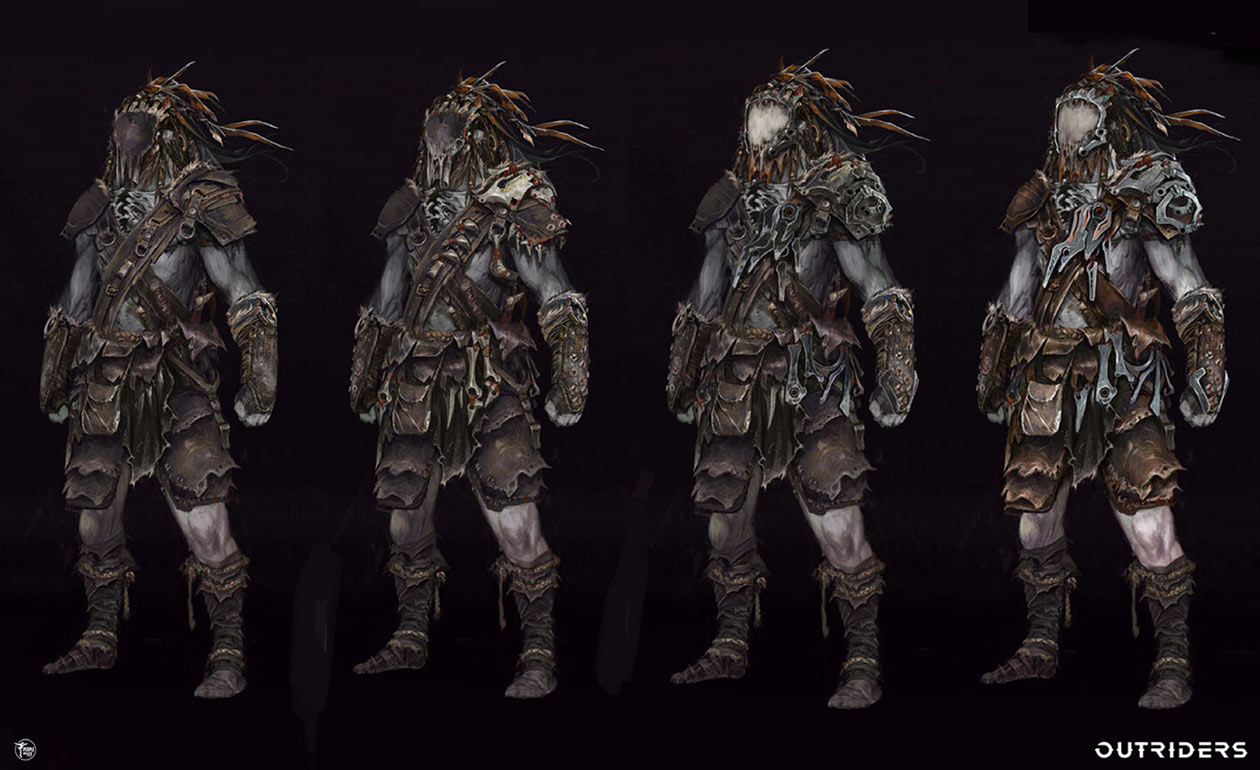 Enoch Natives Armor Concept Artwork from Outriders