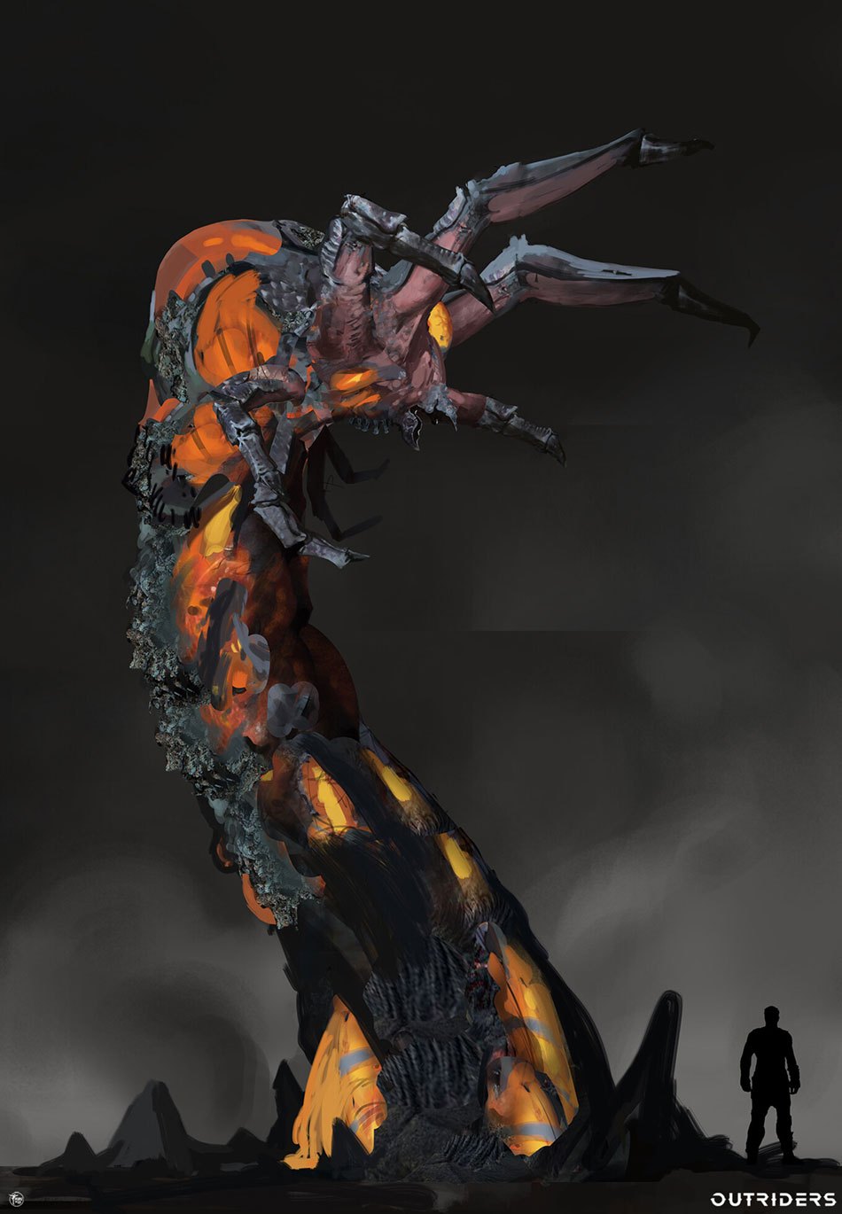 Lava Boss Art from Outriders