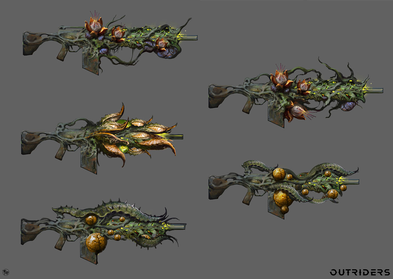 Organic Weapon Skins Art from Outriders