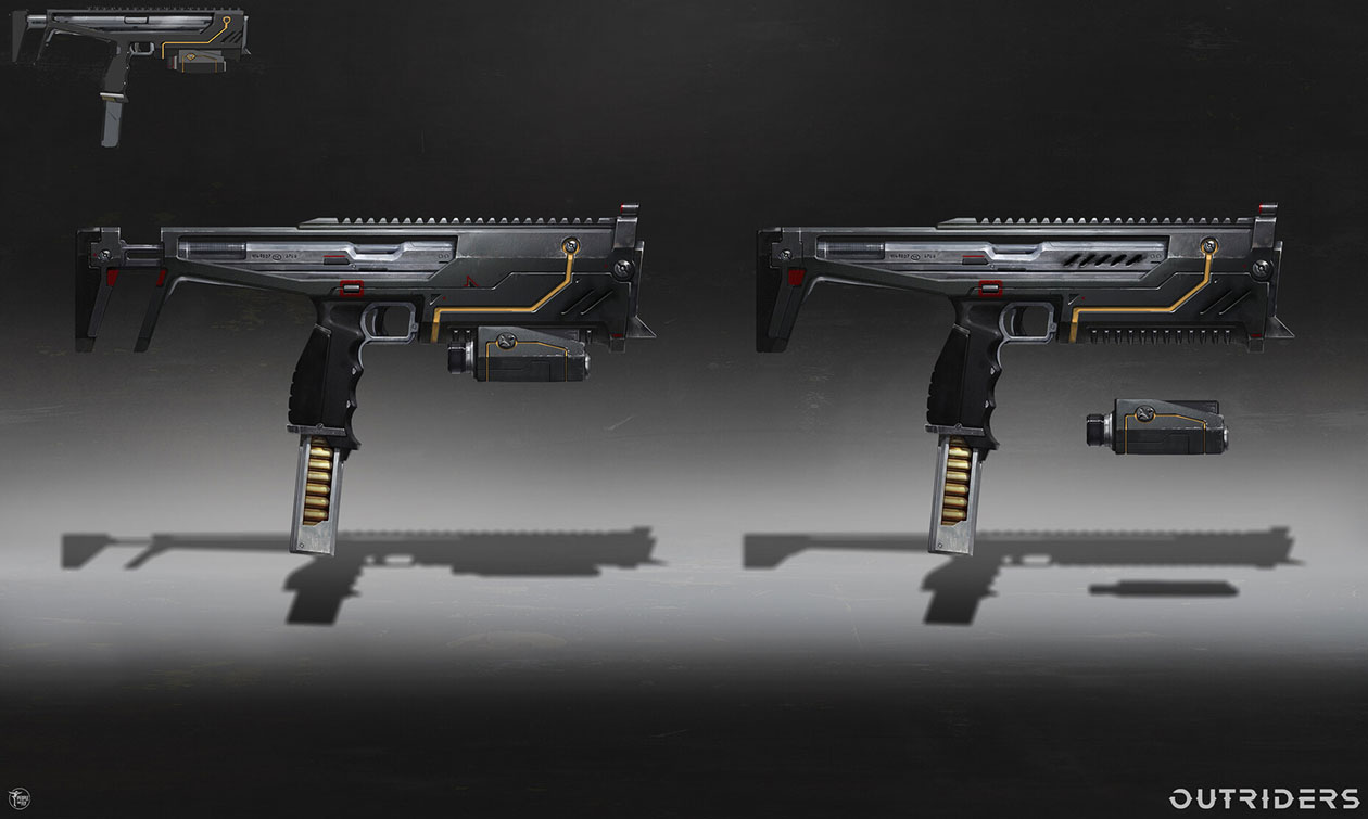 PDW Concept Art from Outriders