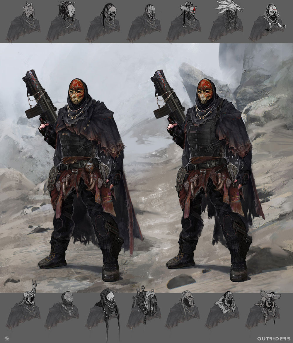 Protagonist Outfit Art from Outriders