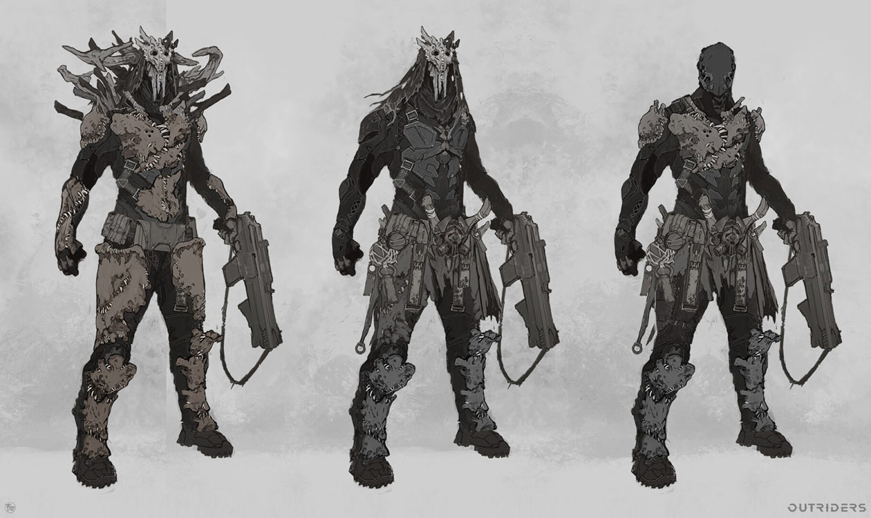Protagonist Outfits Concept Artwork from Outriders