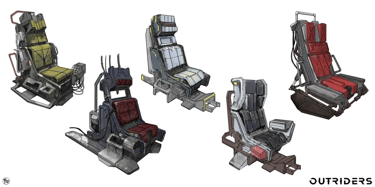 Throne Sketches from Outriders